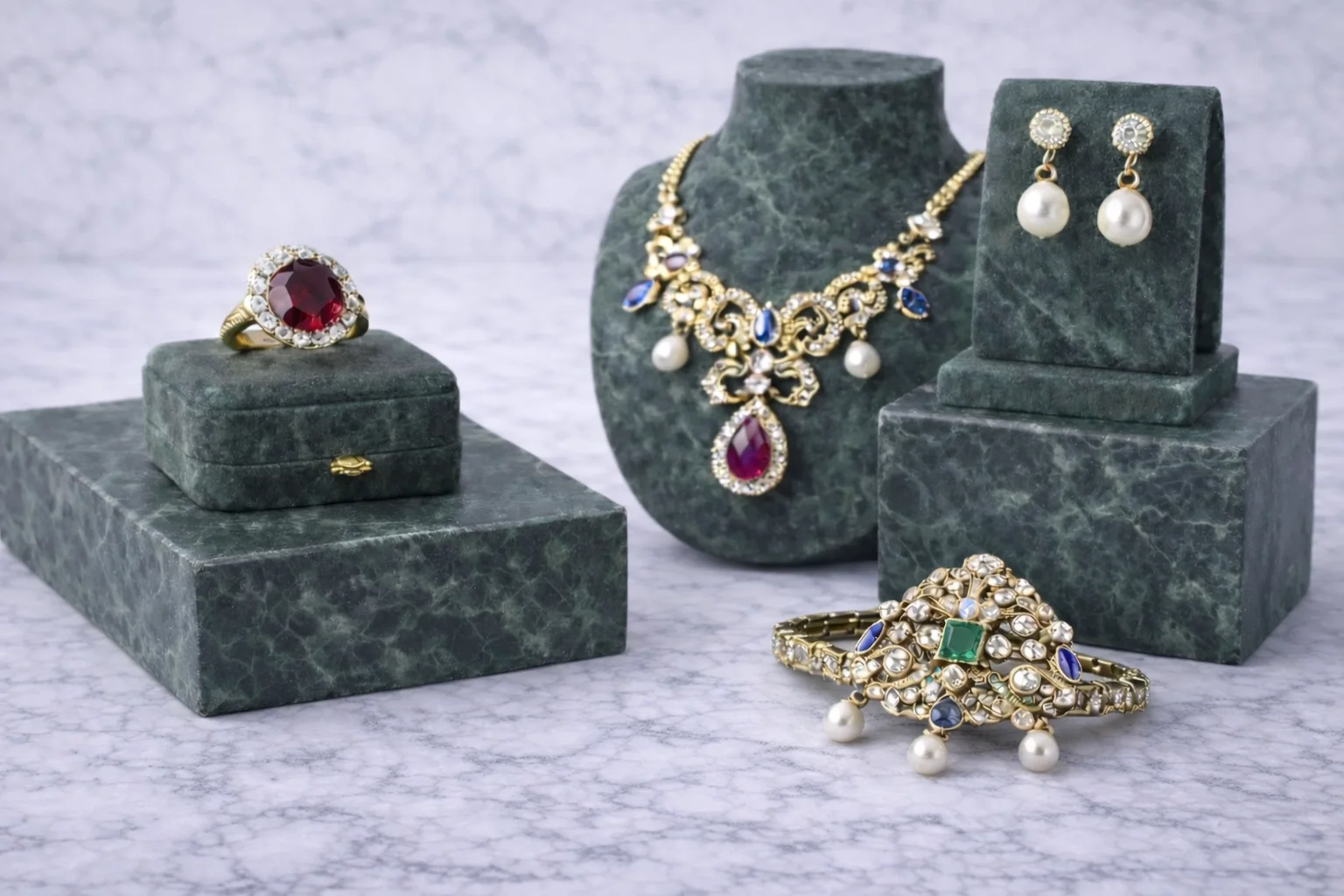 Frau mit Goldschmuck